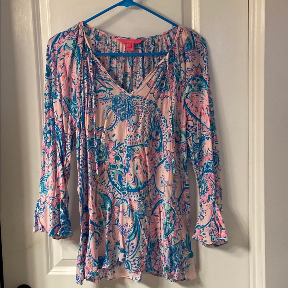 Lilly Pulitzer top. Pink and blue